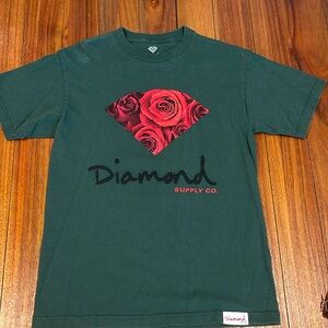 Diamond Supply Co. Green Short sleeve T-shirt, Men’s -Medium